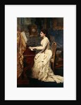 A Young Girl Playing a Piano, 1891 by Charles Edouard de Beaumont