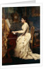 A Young Girl Playing a Piano, 1891 by Charles Edouard de Beaumont