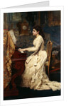 A Young Girl Playing a Piano, 1891 by Charles Edouard de Beaumont