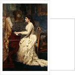 A Young Girl Playing a Piano, 1891 by Charles Edouard de Beaumont