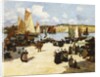 A Busy Port Scene by Fernand Legout-Gerard
