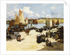 A Busy Port Scene by Fernand Legout-Gerard