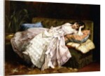 A Reclining Beauty, 1877 by Auguste Toulmouche