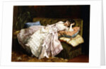 A Reclining Beauty, 1877 by Auguste Toulmouche