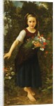 Little Girl by the Brook holding a Sheaf of Flowers, 1886 by William-Adolphe Bouguereau