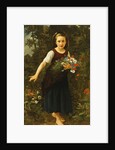 Little Girl by the Brook holding a Sheaf of Flowers, 1886 by William-Adolphe Bouguereau