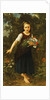 Little Girl by the Brook holding a Sheaf of Flowers, 1886 by William-Adolphe Bouguereau