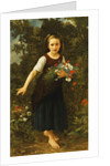 Little Girl by the Brook holding a Sheaf of Flowers, 1886 by William-Adolphe Bouguereau