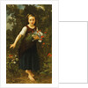 Little Girl by the Brook holding a Sheaf of Flowers, 1886 by William-Adolphe Bouguereau