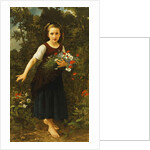 Little Girl by the Brook holding a Sheaf of Flowers, 1886 by William-Adolphe Bouguereau