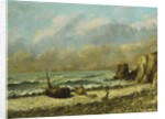 Two Boats on the Beach, by Gustave Courbet