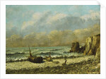 Two Boats on the Beach, by Gustave Courbet