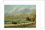 Two Boats on the Beach, by Gustave Courbet