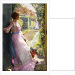 The Artist's Wife Welcoming her Sister, Hebe, to Tea by Alfred Sangster