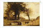 The Cows and the Well by Jean Baptiste Camille Corot