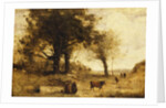 The Cows and the Well by Jean Baptiste Camille Corot