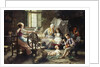 At the Spinning Wheel by Giovanni-Battista Torriglia