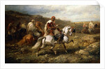 Bedouins on Route by Adolf Schreyer