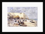 The Beach at Etretat, by Luigi Loir