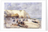 The Beach at Etretat, by Luigi Loir