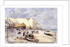 The Beach at Etretat, by Luigi Loir