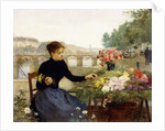 A Parisian Flower Market by Victor Gabriel Gilbert
