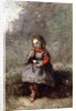 Mlle. Leotine Desavary holding a Dove, 1872 by Jean Baptiste Camille Corot