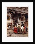Craftsman Selling Cases by a Teak-Wood Building, Ahmedabad, c.1885 by Edwin Lord Weeks