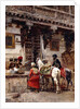 Craftsman Selling Cases by a Teak-Wood Building, Ahmedabad, c.1885 by Edwin Lord Weeks