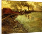 Freight Train, Dusk by Fritz Thaulow