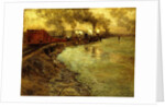 Freight Train, Dusk by Fritz Thaulow
