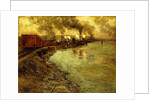 Freight Train, Dusk by Fritz Thaulow