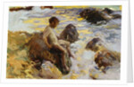 Boy in the Breakers, Javea, 1900 by Joaquin Sorolla y Bastida