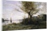 Boat at the Edge of the Island by Jean Baptiste Camille Corot