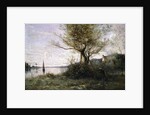 Boat at the Edge of the Island by Jean Baptiste Camille Corot