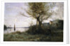 Boat at the Edge of the Island by Jean Baptiste Camille Corot