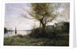 Boat at the Edge of the Island by Jean Baptiste Camille Corot
