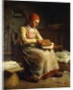 Woman Carding Wool by Jean-Francois Millet