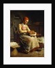 Woman Carding Wool by Jean-Francois Millet
