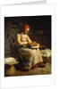 Woman Carding Wool by Jean-Francois Millet