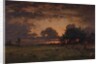 Sunset over the Plain of Barbizon by Theodore Rousseau