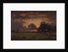 Sunset over the Plain of Barbizon by Theodore Rousseau