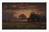 Sunset over the Plain of Barbizon by Theodore Rousseau