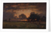 Sunset over the Plain of Barbizon by Theodore Rousseau