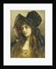 A Young Beauty in a Black Hat by Albert Lynch