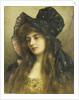 A Young Beauty in a Black Hat by Albert Lynch