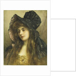 A Young Beauty in a Black Hat by Albert Lynch