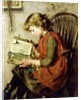 A Young Girl Reading, 1890 by Charlotte Weeks