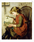 A Young Girl Reading, 1890 by Charlotte Weeks