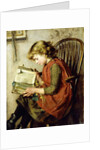 A Young Girl Reading, 1890 by Charlotte Weeks